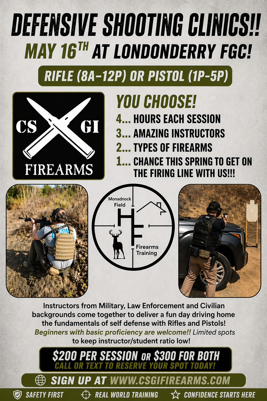 HANDGUN DEFENSIVE SHOOTING CLINIC