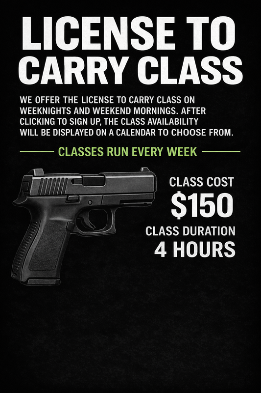BASIC FIREARM SAFETY & LICENSE TO CARRY CLASS